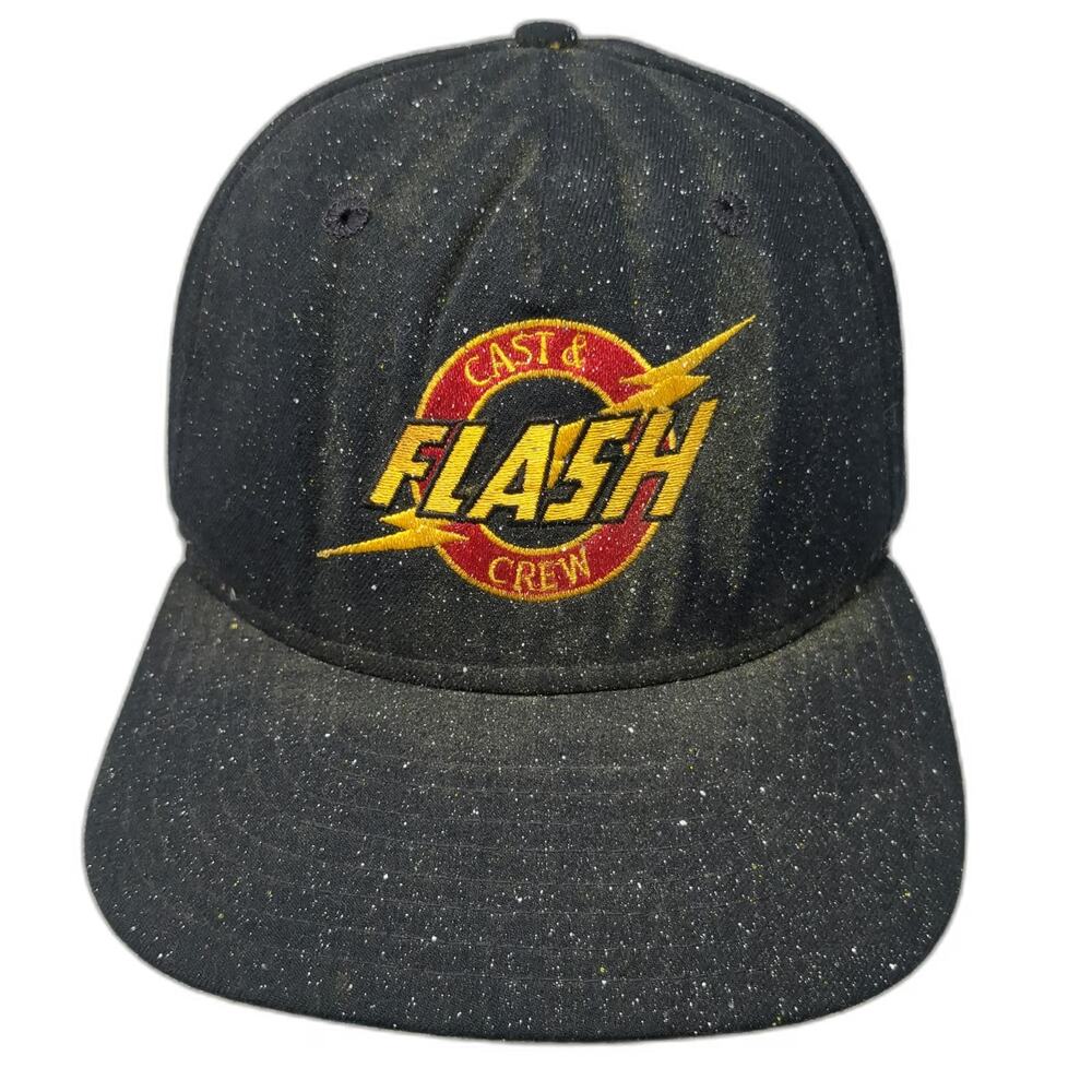 New Era Snapback Black L Cast & Flash Crew Green Underbrim Made in USA hat